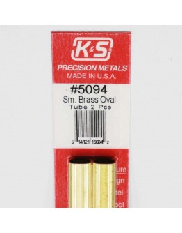 K & S PRECISION METALS - 5094 - SMALL BRASS OVAL 2 PCS KS5094