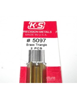 K & S PRECISION METALS - 5097 - BRASS TRIANGLE 2 PCS KS5097
