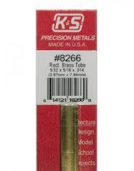 K & S PRECISION METALS - 8266 - 5/32 X 5/16 X 0.14MM RECTANGULAR BRASS TUBE 1 PCS KS8266