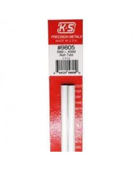 K & S PRECISION METALS - 9805 -  6mm x 0.45mm ALUM TUBE 3 PCS KS9805