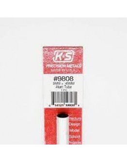K & S PRECISION METALS - 9808  - 9MM X 0.45 ALUM TUBE 1 PCS KS9808