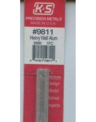 K & S PRECISION METALS - 9811 HEAVY WALL ALUM TUBE 1 PCS KS9811