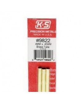 K & S PRECISION METALS - 9822 -4MM X 0.45MM BRASS TUBE 3 PCS KS9822