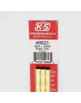 K & S PRECISION METALS - 9823 -5MM X 0.45MM BRASS TUBE 3 PCS KS9823