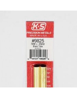K & S PRECISION METALS - 9825 -7MM X 0.45MM BRASS TUBE 2 PCS KS9825