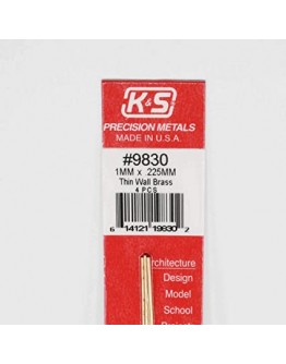 K & S PRECISION METALS - 9830 -1 MM X 0.225 MM BRASS TUBE 4 PCS KS9830