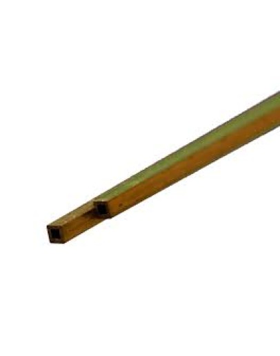 K & S PRECISION METALS - 9850 SQUARE BRASS TUBE 2MM SQ 0.45MM THICK KS9850