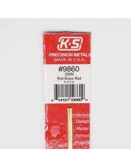 K & S PRECISION METALS - 9860 - 0.5MM BRASS ROD 5 PCS KS9860