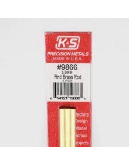 K & S PRECISION METALS - 9866 - 3.5MM BRASS ROD 3 PCS KS9866