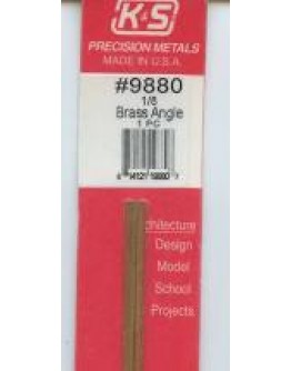 K & S PRECISION METALS - 9880 -1/8 BRASS ANGLE 1 PCS KS9880