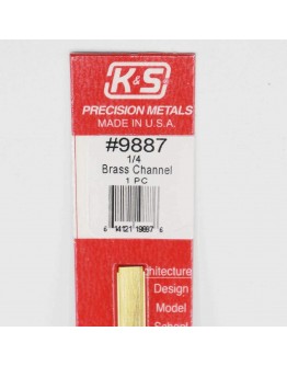 K & S PRECISION METALS - 9887 - 1/4 BRASS CHANNEL 1 PCS KS9887