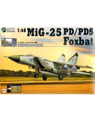 KITTY HAWK 1/48 SCALE PLASTIC MODEL AIRCRAFT KIT - 80119 - MiG-25 PD/PDS Foxbat - KH80119