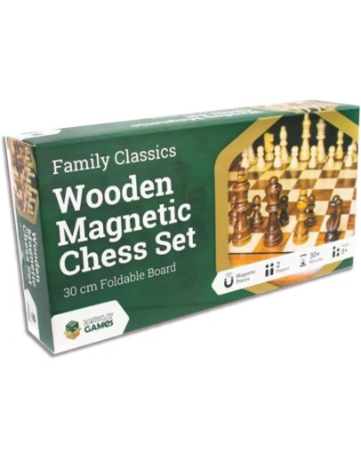LET'S PLAY GAMES - FAMILY CLASSICS - MCH30A - Wooden Magnetic Chess Ste