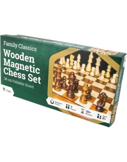 LET'S PLAY GAMES - FAMILY CLASSICS - MCH38A - Wooden Magnetic Chess Ste