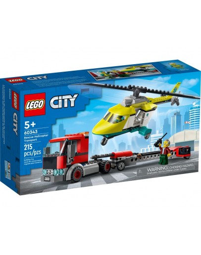 LEGO CITY 60343 Rescue Helicopter Transport