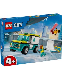 LEGO CITY 60403 Emergency Ambulance and Snowboarder