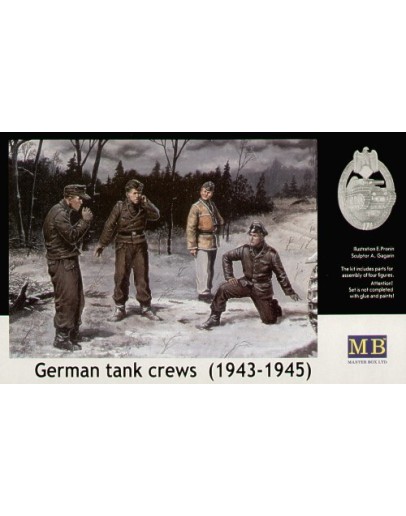 MASTER BOX 1/35 SCALE PLASTIC MODEL KIT - 3507 - German Tank Crew (1934-1945)