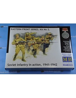 MASTER BOX 1/35 SCALE PLASTIC MODEL KIT 3523 - EASTERN FRONT SERIES - SOVIET INFANTRY IN ACTION [1941-1942]