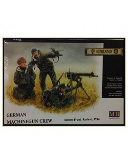 MASTER BOX 1/35 SCALE PLASTIC MODEL KIT 3526 - WW II ERA - GERMAN MACHINE GUN CREW EASTERN FRONT, KURLAND, 1944