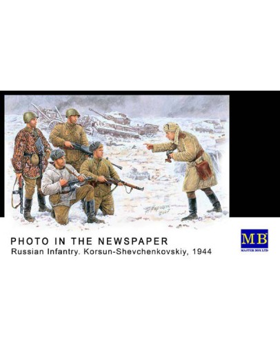 MASTER BOX 1/35 SCALE PLASTIC MODEL KIT - 3529 - Photo for the Newspaper, Russian Infantry, Korsun-Shevchenkovskiy, 1944