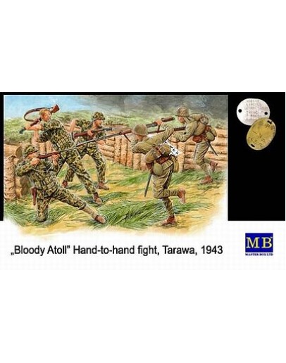 MASTER BOX 1/35 SCALE PLASTIC MODEL KIT 3544 - BLOODY ATOLL SERIES - HAND TO HAND FIGHT, TARAWA, NOVEMBER 1943