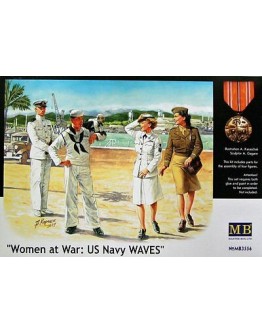 MASTER BOX 1/35 SCALE PLASTIC MODEL KIT 3556 - WW II ERA - WOMEN AT WAR: US NAVY WAVES