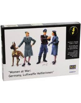 MASTER BOX 1/35 SCALE PLASTIC MODEL KIT 3557 - GERMAN WOMEN LUFTWAFFE WW2 MB3557
