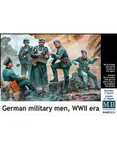 MASTER BOX 1/35 SCALE PLASTIC MODEL KIT 35211 - WW II GERMAN MILITARY MEN  MB35211