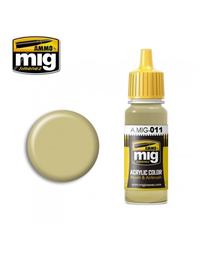 MIG AMMO ACRYLIC PAINT - A.MIG-0011 - RAL 7028 DUNKELGELB AUS '44 DG I (17ML)