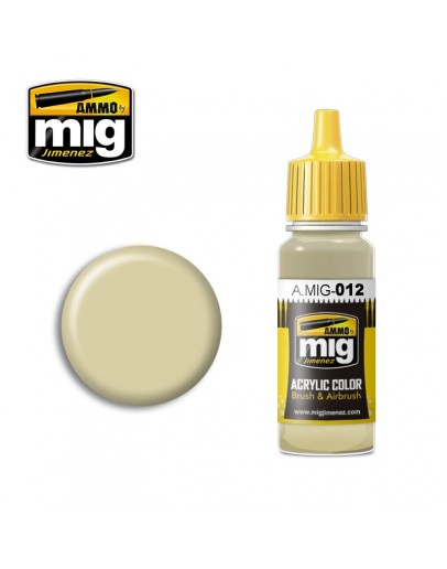 MIG AMMO ACRYLIC PAINT - A.MIG-0012 - RAL 7028 DUNKELGELB AUS '44 DG III (17ML)