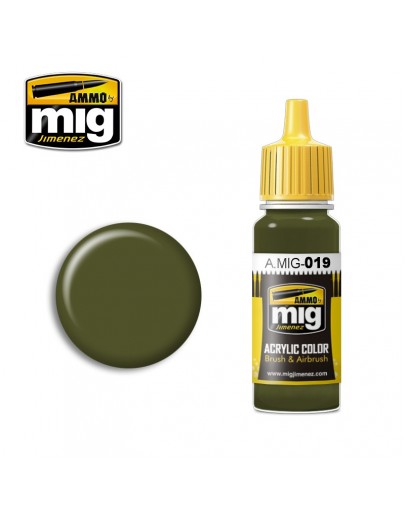 MIG AMMO ACRYLIC PAINT - A.MIG-0019 - 4BO RUSSIAN GREEN (17ML)