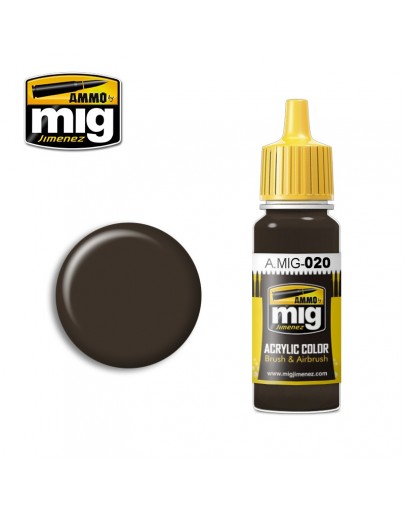 MIG AMMO ACRYLIC PAINT - A.MIG-0020 - 6K RUSSIAN BROWN (17ML)