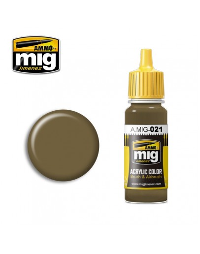 MIG AMMO ACRYLIC PAINT - A.MIG-0021 - 7K RUSSIAN TAN (17ML)