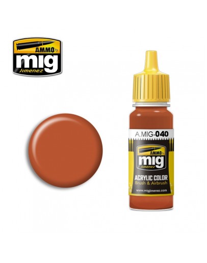 MIG AMMO ACRYLIC PAINT - A.MIG-0040 - MEDIUM RUST (17ML)