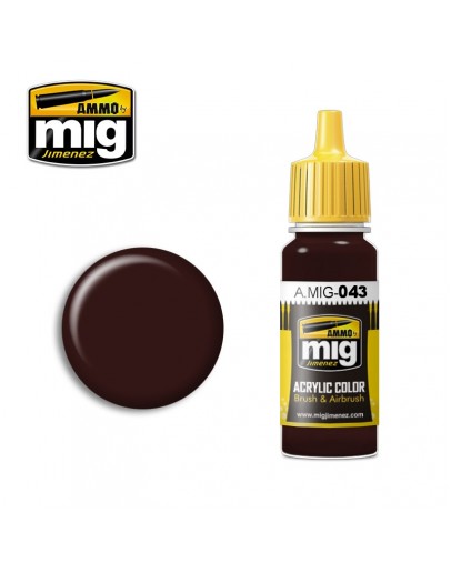 MIG AMMO ACRYLIC PAINT - A.MIG-0043 - SAHDOW RUST (17ML)