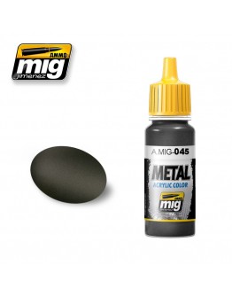 MIG AMMO METAL ACRYLIC COLOR PAINT - A.MIG-0045 - GUN METAL (17ML)