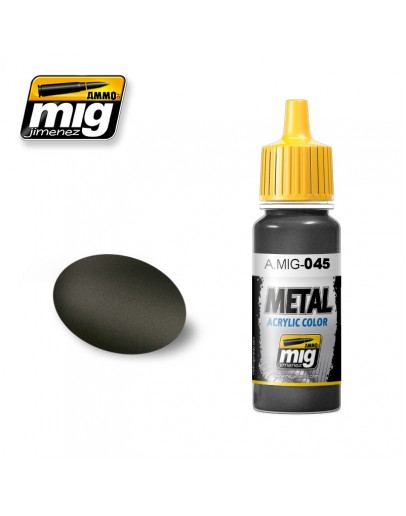 MIG AMMO METAL ACRYLIC COLOR PAINT - A.MIG-0045 - GUN METAL (17ML)