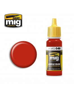 MIG AMMO ACRYLIC PAINT - A.MIG-0049 - RED (17ML)