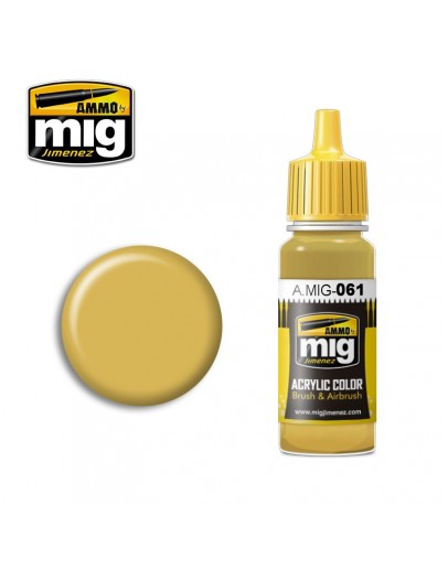 MIG AMMO ACRYLIC PAINT - A.MIG-0061 - WARM SAND-YELLOW (17ML)