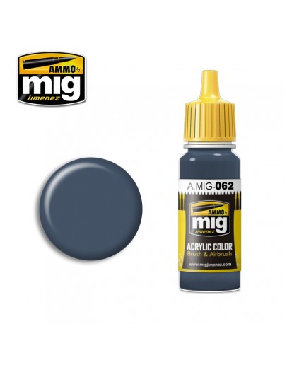 MIG AMMO ACRYLIC PAINT - A.MIG-0062 - FRENCH BLUE (17ML)