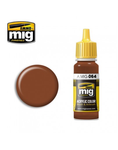 MIG AMMO ACRYLIC PAINT - A.MIG-0064 - EARTH BROWN (17ML)