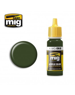 MIG AMMO ACRYLIC PAINT - A.MIG-0065 - FOREST GREEN (17ML)