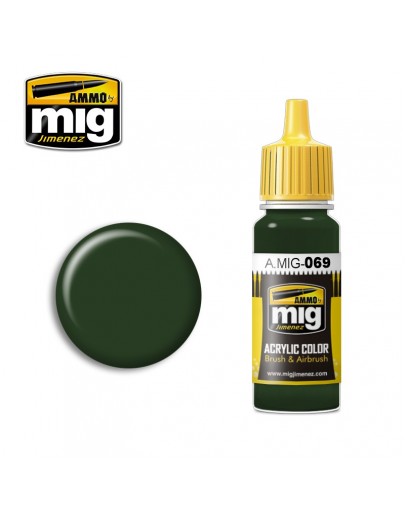 MIG AMMO ACRYLIC PAINT - A.MIG-0069 - BLUE GREEN (17ML)