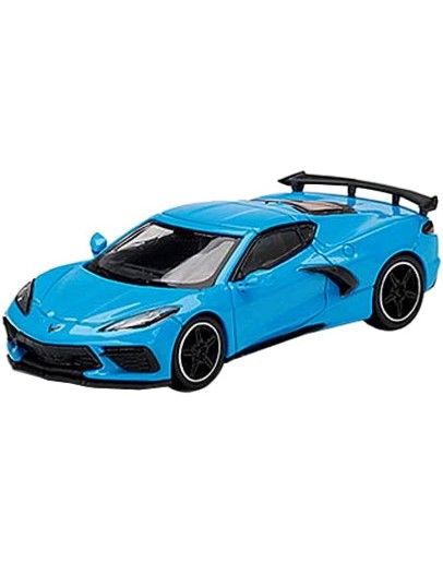 MINI GT 1/64 SCALE DIE-CAST MODEL CAR MGT00251 - CHEVROLET CORVETTE STINGRAY - RAPID BLUE - MGT00251