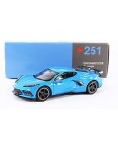 MINI GT 1/64 SCALE DIE-CAST MODEL CAR MGT00251 - CHEVROLET CORVETTE STINGRAY - RAPID BLUE - MGT00251