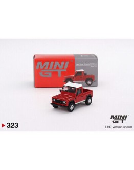MINI GT 1/64 SCALE DIE-CAST MODEL CAR MGT00323 - LAND ROVER DEFENDER 90 PICKUP - MASAI RED - MGT00323