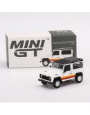 MINI GT 1/64 SCALE DIE-CAST MODEL CAR MGT00378 - LAND ROVER DEFENDER 90 WAGON - WHITE - MGT00378