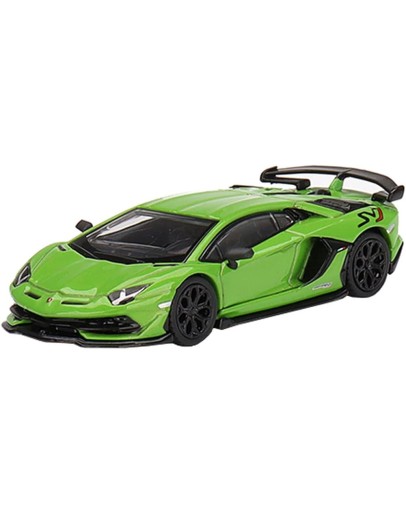 MINI GT 1/64 SCALE DIE-CAST MODEL CAR MGT00391 - LAMBORGHINI AVENTADOR SVJ - VERDE MANTIS - MGT00391