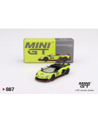 MINI GT 1/64 SCALE DIE-CAST MODEL CAR MGT00887R- LAMBORGHINI AVENTADOR SVJ 63 ROADSTER - VERDE SHOCK - MGT00887R