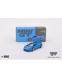 MINI GT 1/64 SCALE DIE-CAST MODEL CAR MGT00890L- BUGATTI EB110 SUPER SPORT - BLU BUGATTI - MGT00890L